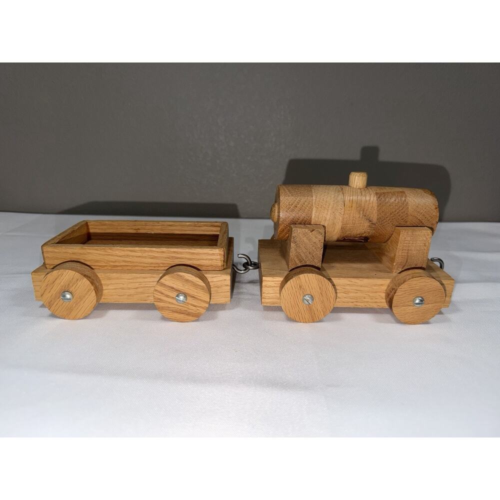 Vintage Wooden Toy Trains Handcrafted By Dr Phil Haakenson